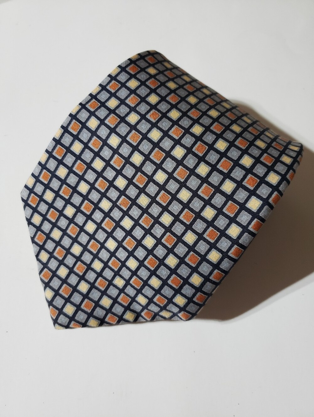 100% Silk Vintage Men's Tie | Classic Geometric Design | Frame brand